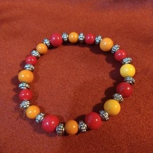 Multi color bead bracelet